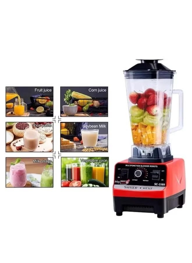 SILVER CREST Heavy Duty Commercial Juice & Fruit Mixer 4500W Silver Crest SC-1589 – 2-in-1 Juicer & Smoothie Blender - Image 2